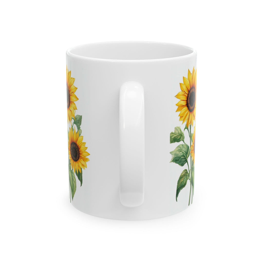 Bring Your Own Sunshine Sunflower Ceramic Mug — Inspirational Coffee Tea Cup (11oz, 15oz)