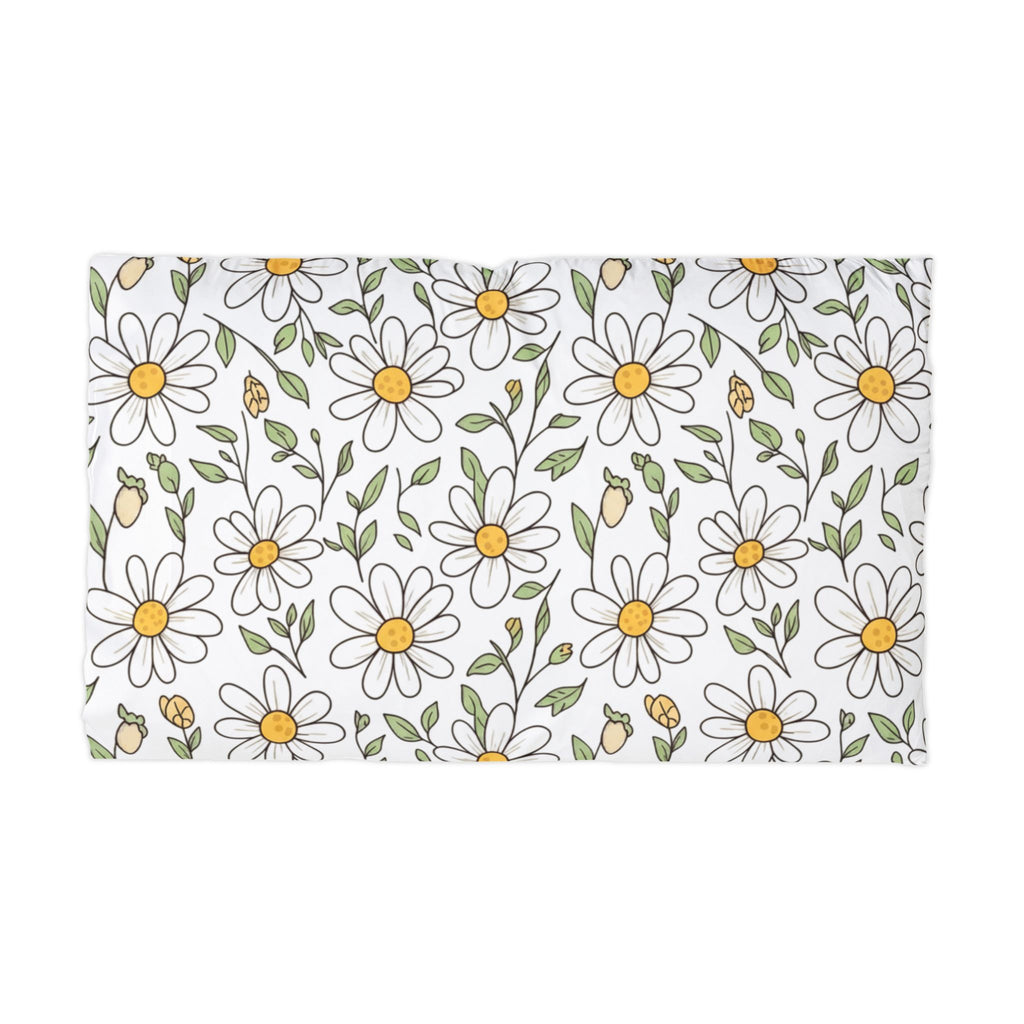 Daisy Floral Microfiber Pillowcase — Cute Yellow Daisies Pattern