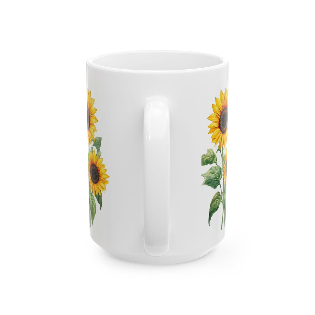 Bring Your Own Sunshine Sunflower Ceramic Mug — Inspirational Coffee Tea Cup (11oz, 15oz)