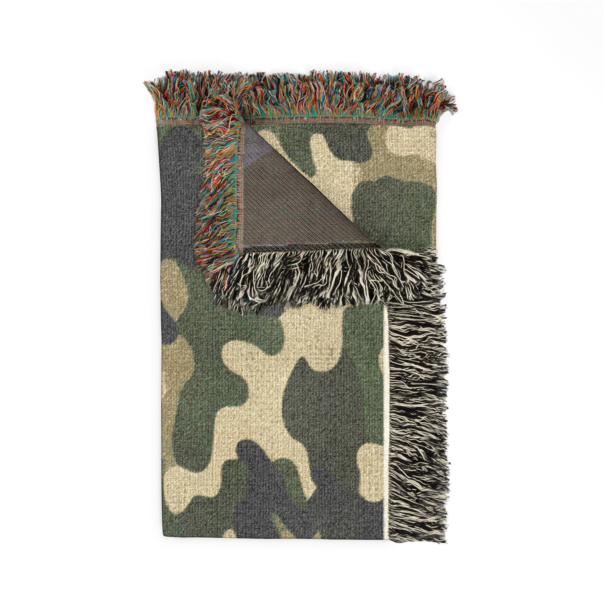 Camouflage Woven Blanket - Cozy Camo Throw for Outdoor, Military & Hunting Fans