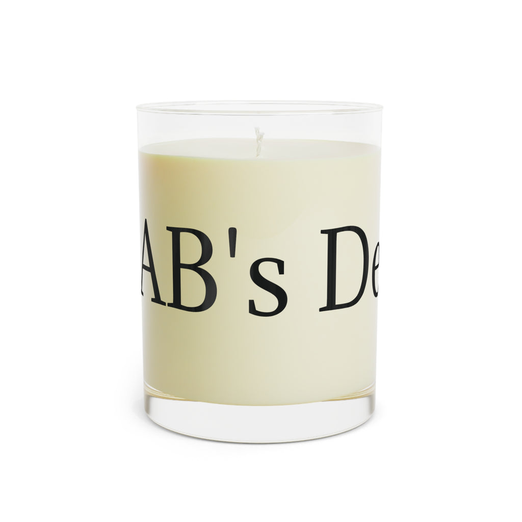 Scented Candle — 11oz Glass Jar, Sunflower Design (Personalize with Text)