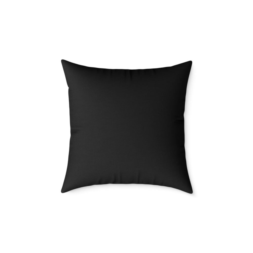 Butterfly Pattern Square Throw Pillow — Colorful Butterflies on Black Decorative Cushion