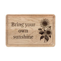 Sunflower Engraved Wooden Cutting Board — Decorative Kitchen Charcuterie & Serving Platter