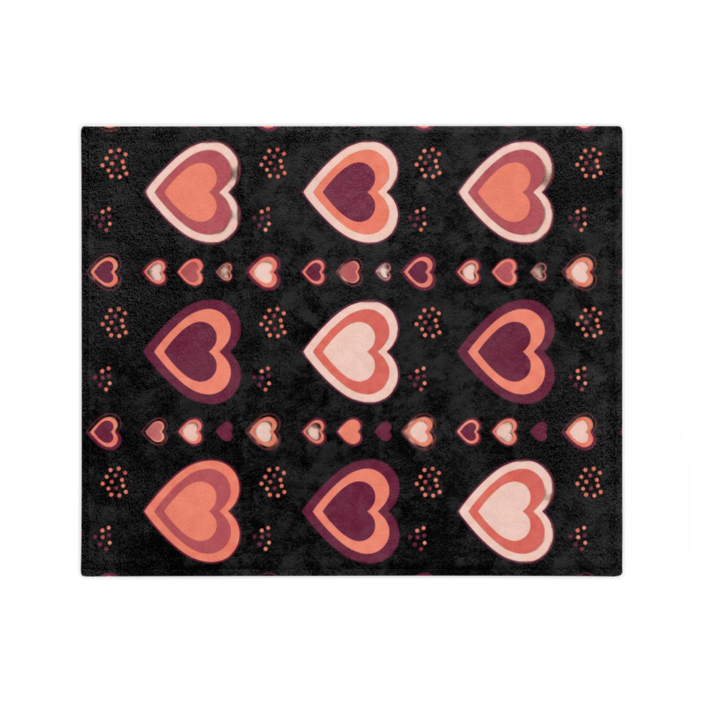 Heart Pattern Velveteen Microfiber Blanket – Cozy Valentine Throw