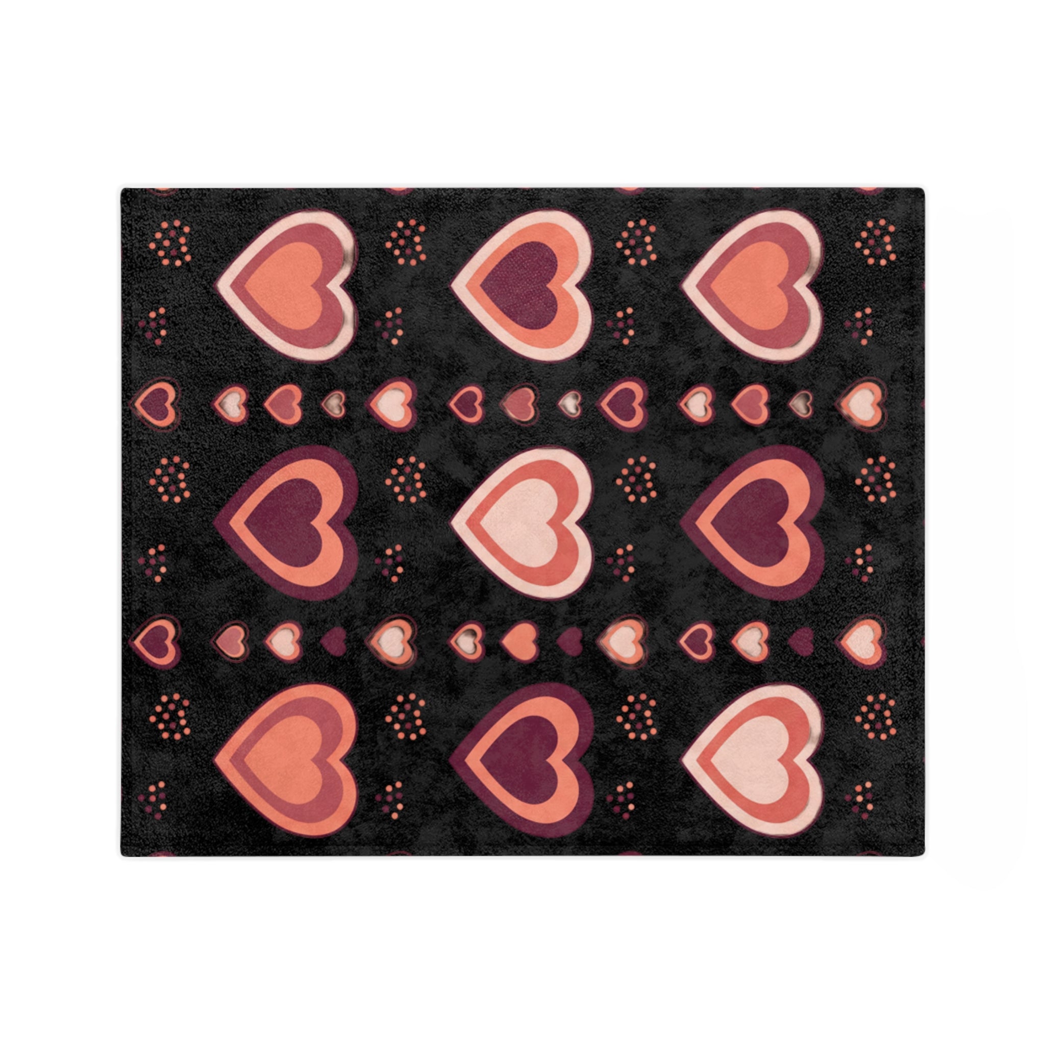 Heart Pattern Velveteen Microfiber Blanket – Cozy Valentine Throw