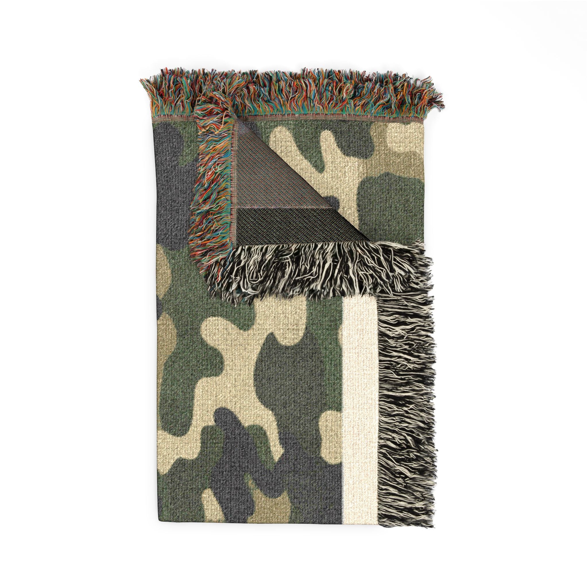 Camouflage Woven Blanket - Cozy Camo Throw for Outdoor, Military & Hunting Fans