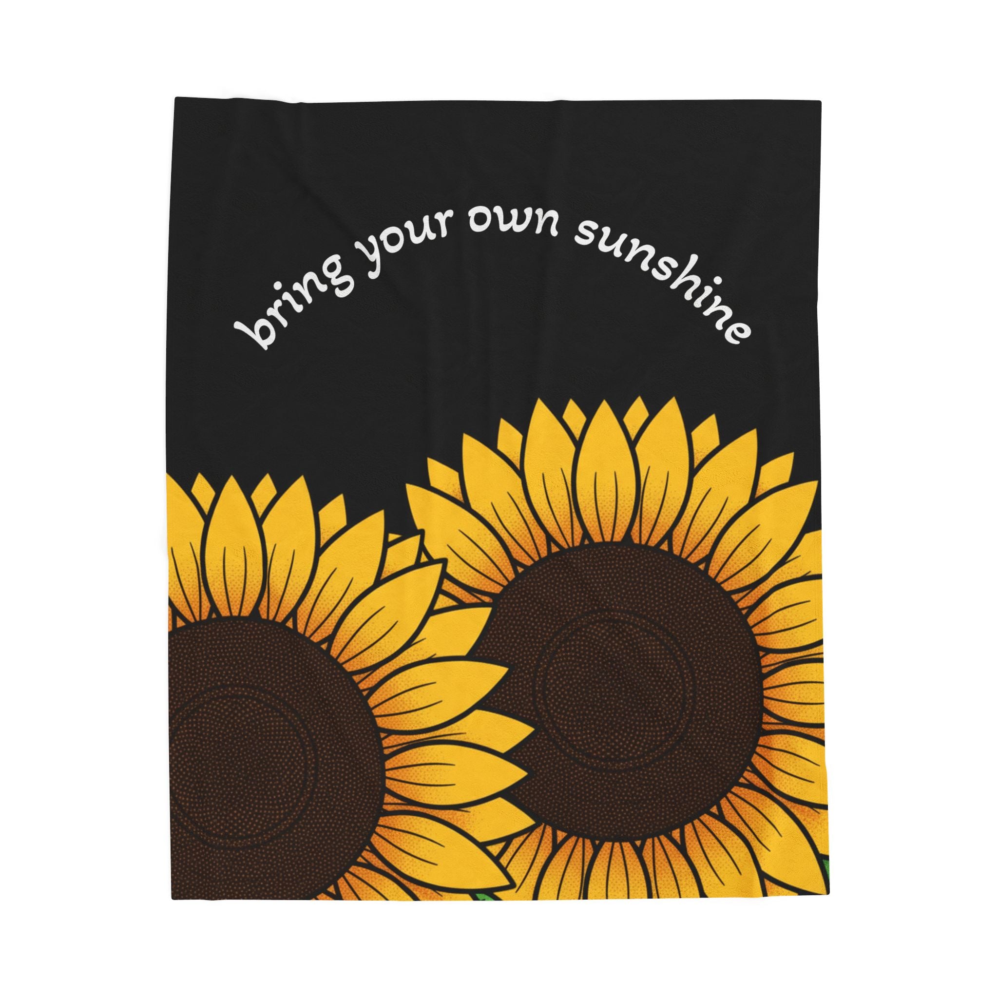 Sunflower "Bring Your Own Sunshine" Plush Blanket