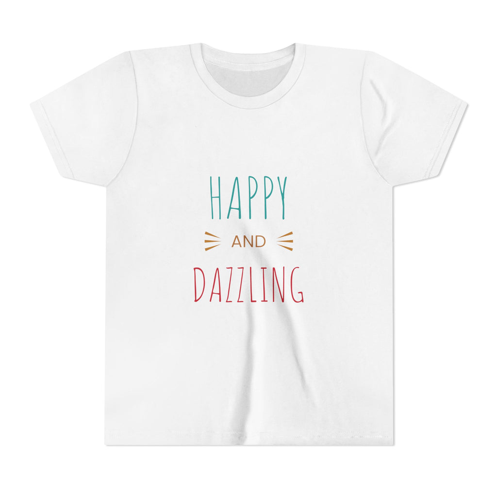 Happy and Dazzling Youth Tee — Positive Kids Graphic T-Shirt