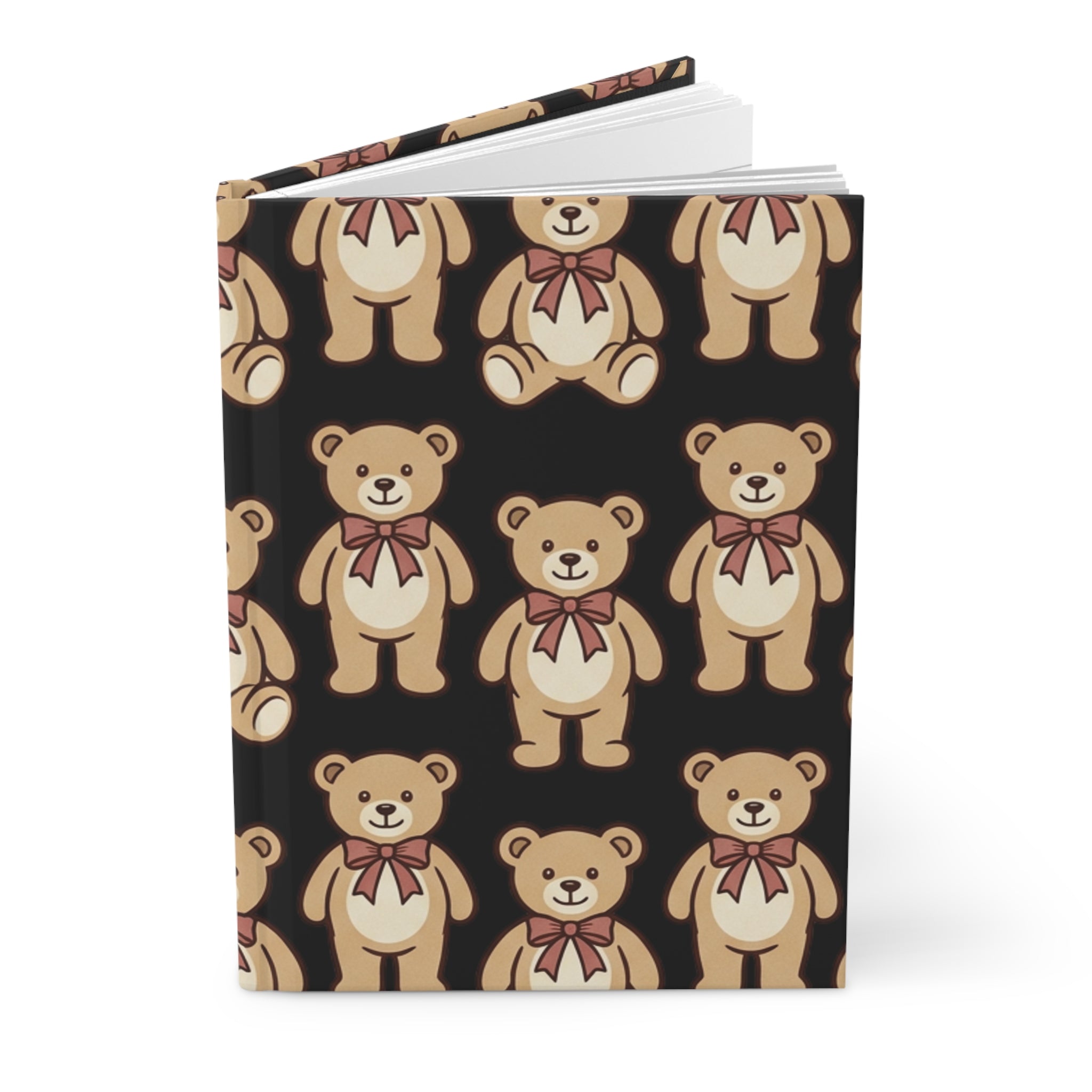 Teddy Bear Hardcover Journal — Cute Patterned Notebook for Kids & Gift