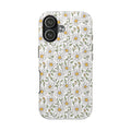 Daisy Floral Tough Phone Case — Protective White Spring Pattern