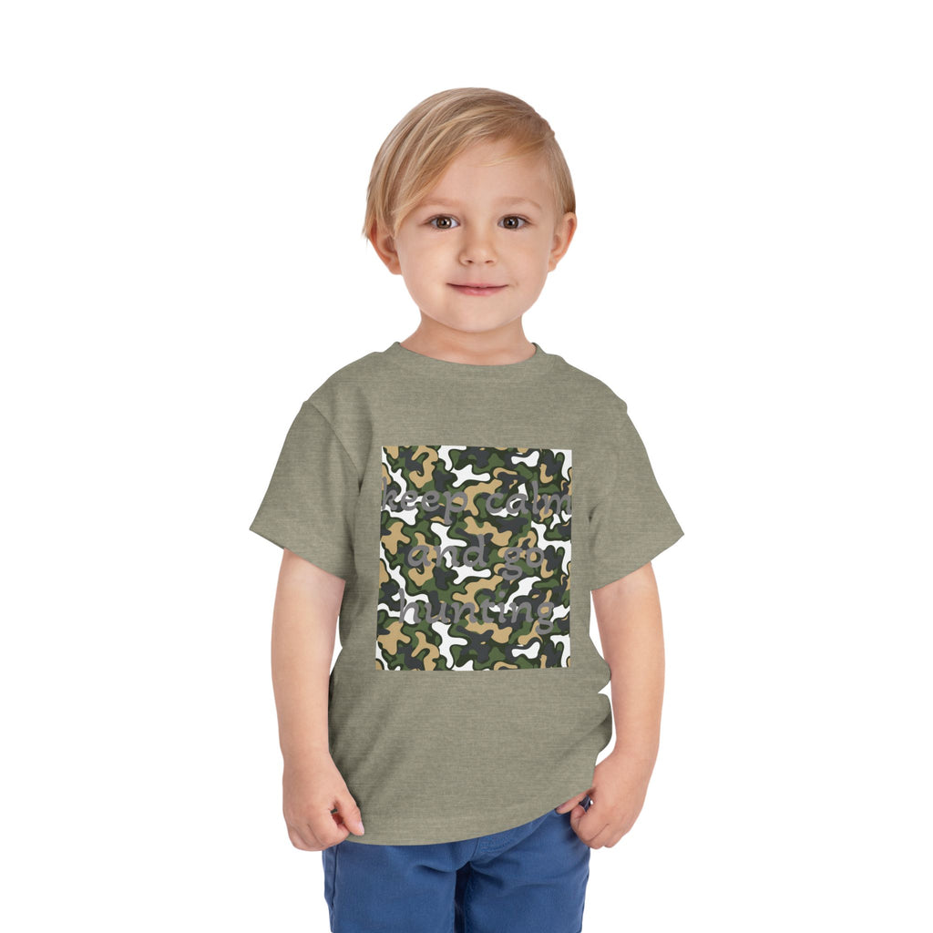 Toddlers' Camo Square Tee - Green Woodland Camouflage Shirt
