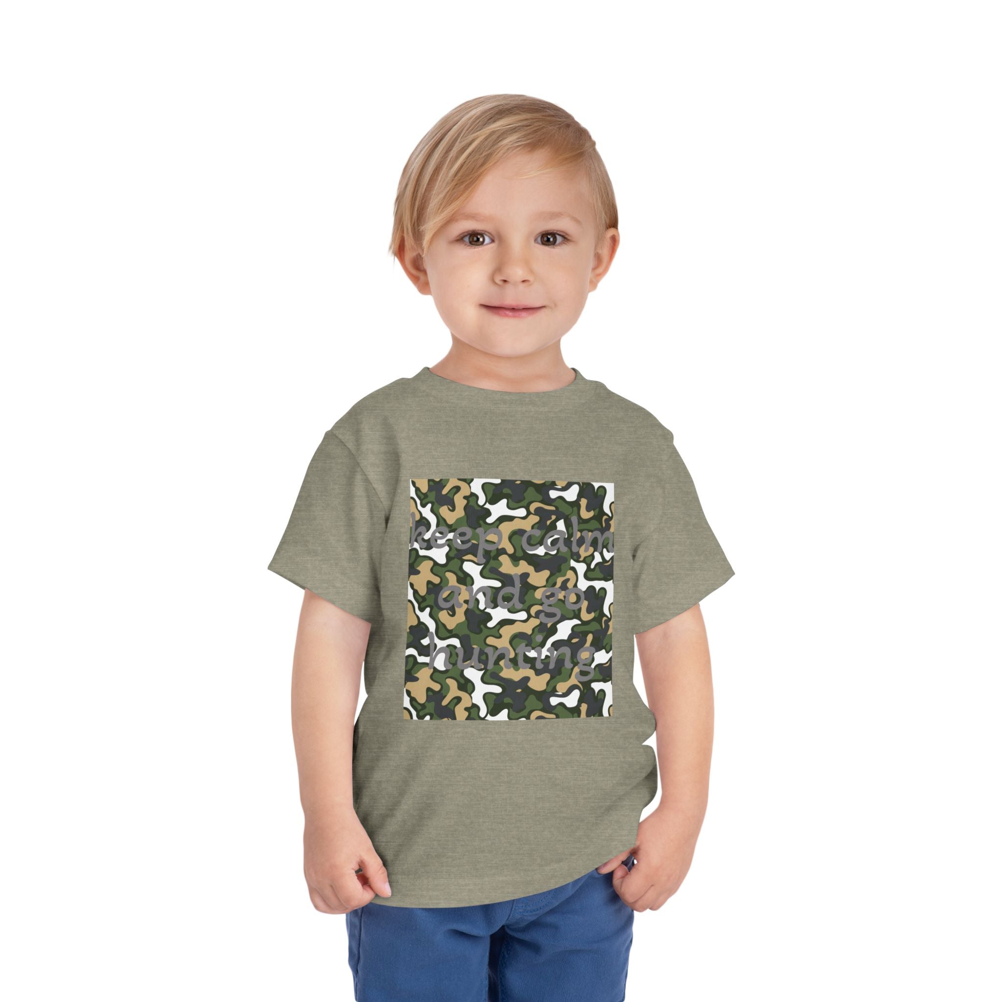 Toddlers' Camo Square Tee - Green Woodland Camouflage Shirt
