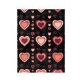 Heart Pattern Velveteen Microfiber Blanket – Cozy Valentine Throw