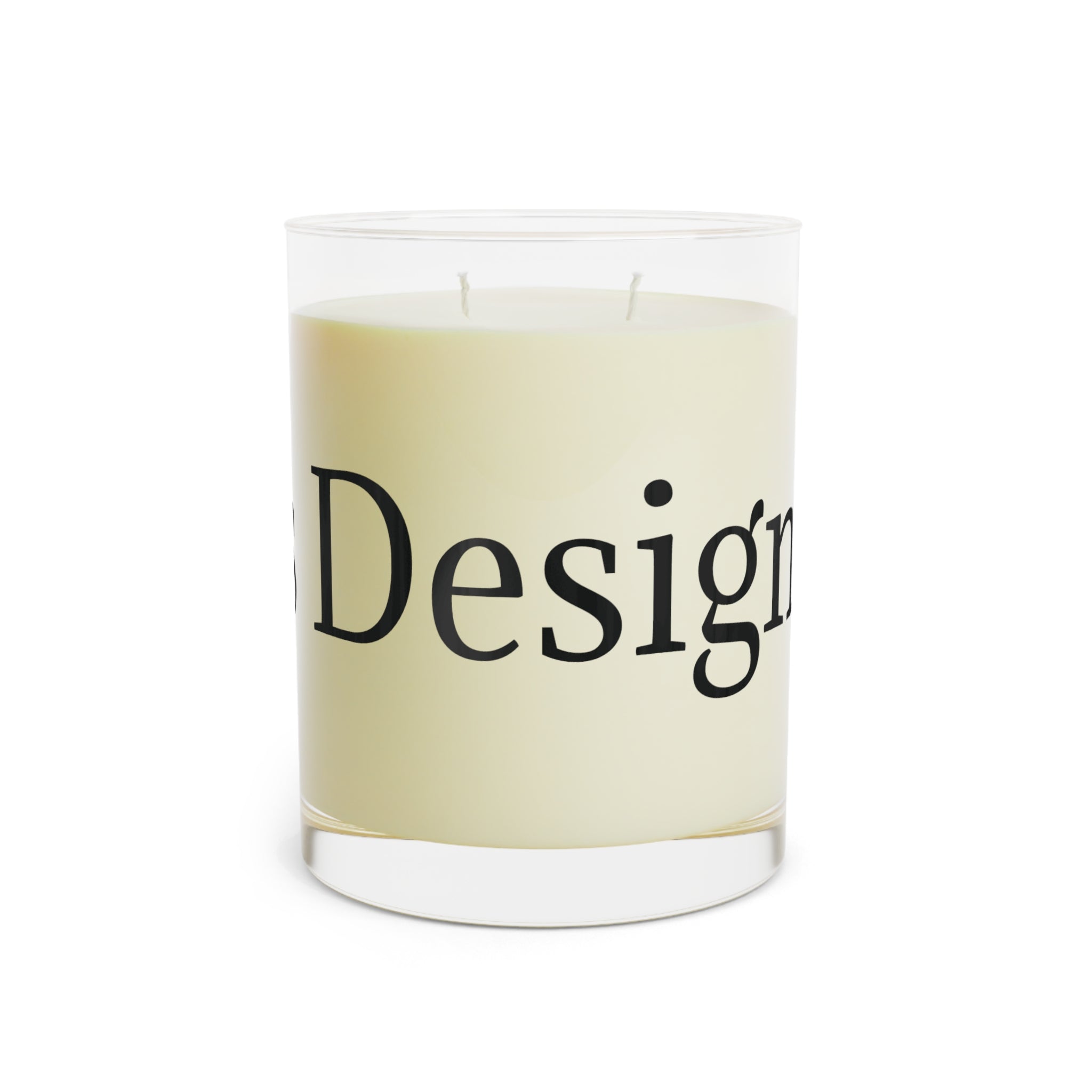 Scented Candle — 11oz Glass Jar, Sunflower Design (Personalize with Text)