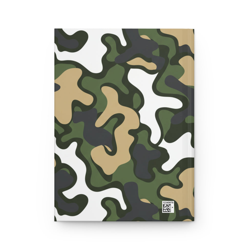 Camouflage Hardcover Journal — Matte Camo Notebook for Men, Outdoors & Military-Themed Gift