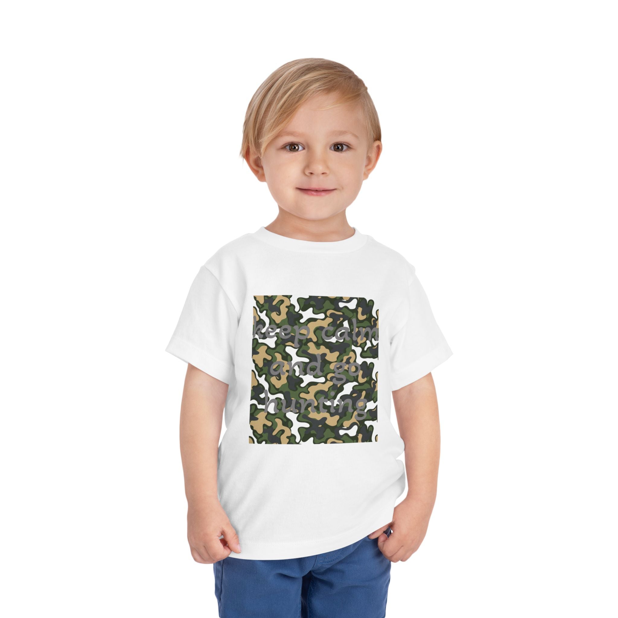 Toddlers' Camo Square Tee - Green Woodland Camouflage Shirt