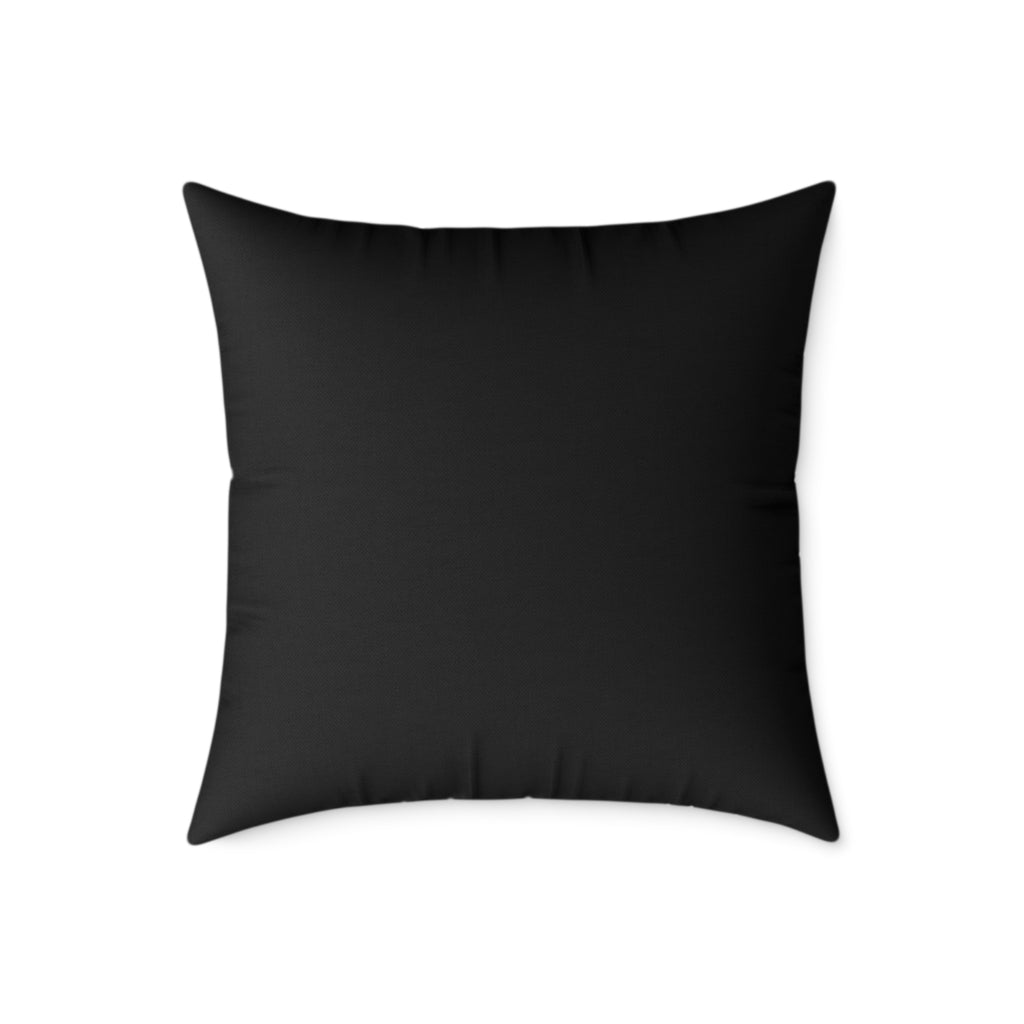 Butterfly Pattern Square Throw Pillow — Colorful Butterflies on Black Decorative Cushion