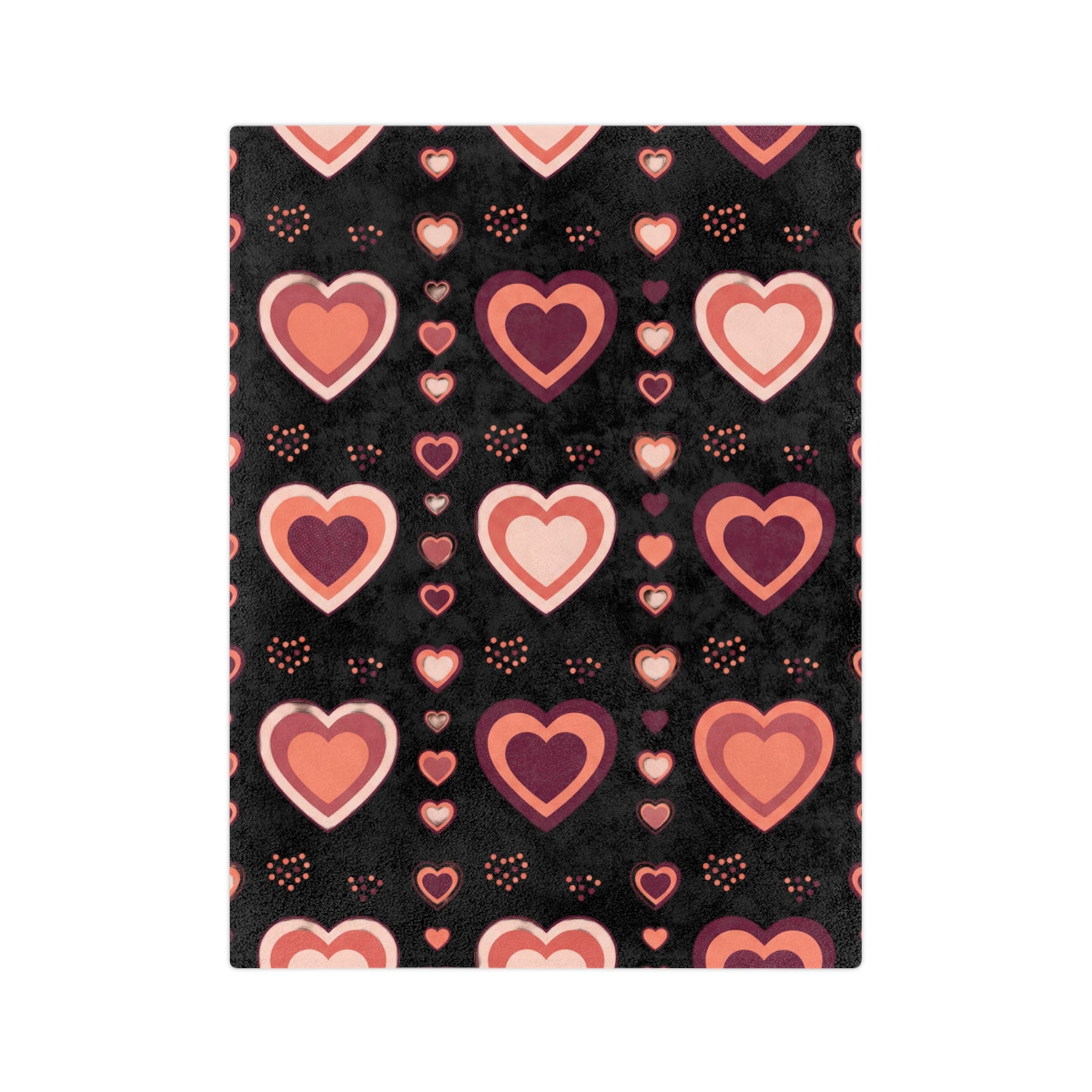 Heart Pattern Velveteen Microfiber Blanket – Cozy Valentine Throw