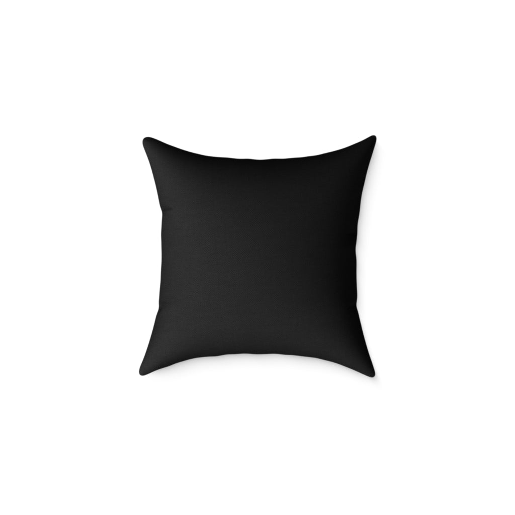 Butterfly Pattern Square Throw Pillow — Colorful Butterflies on Black Decorative Cushion