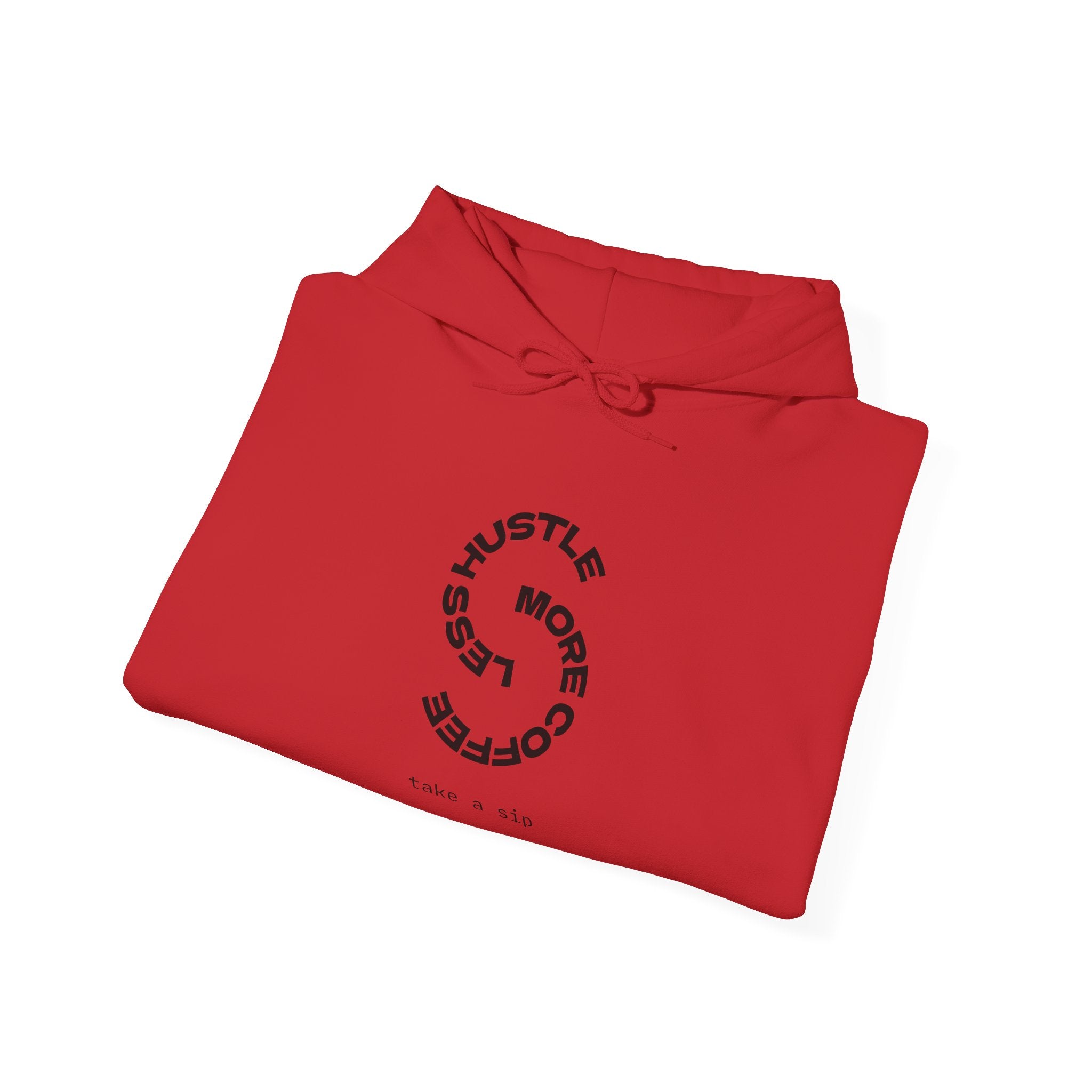 Hustle More, Coffee Less Hoodie — Minimal Motivational Pullover