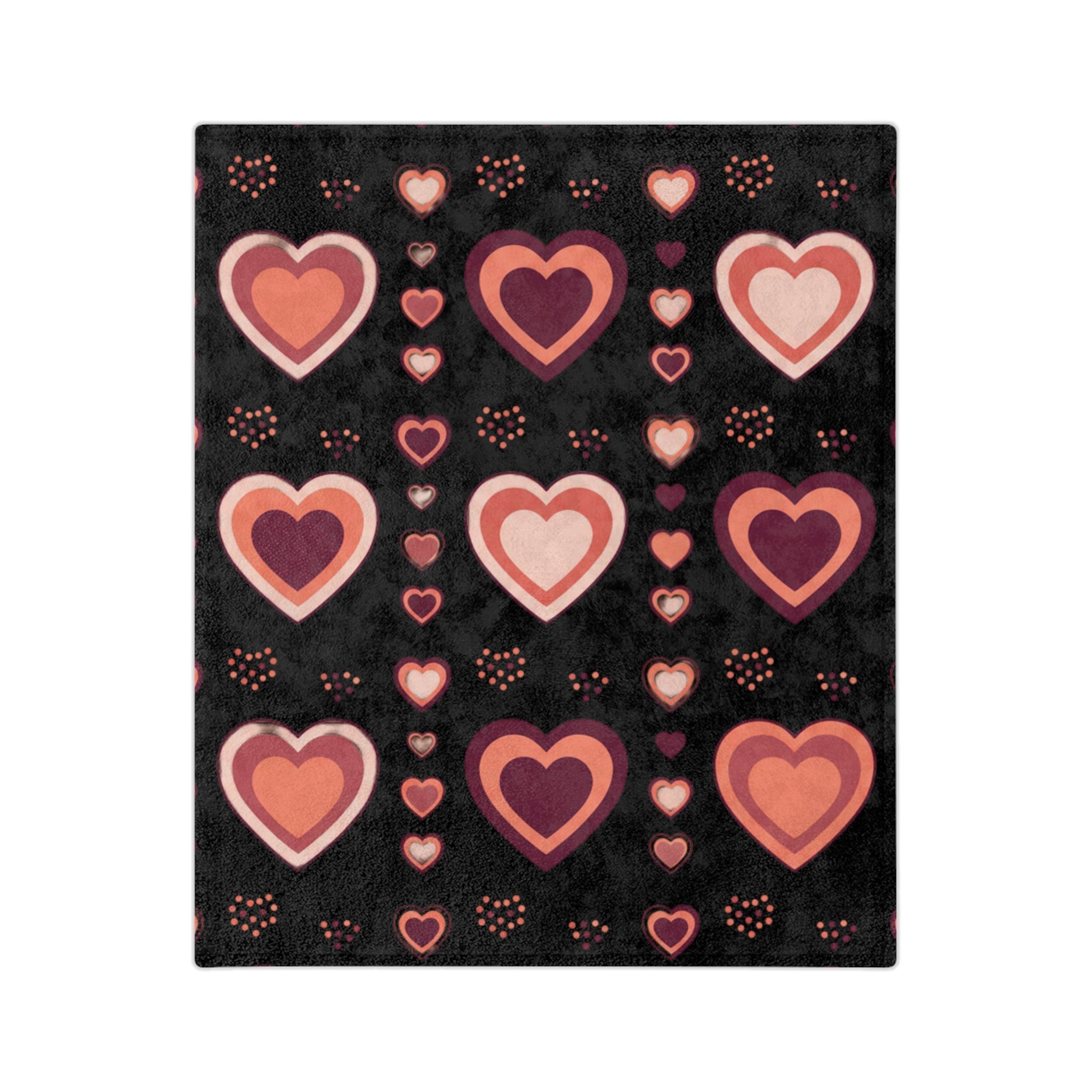 Heart Pattern Velveteen Microfiber Blanket – Cozy Valentine Throw