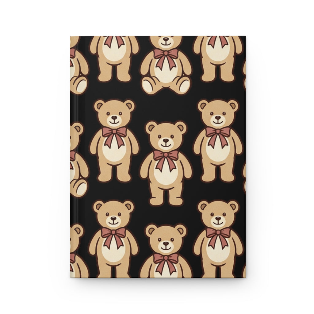 Teddy Bear Hardcover Journal — Cute Patterned Notebook for Kids & Gift