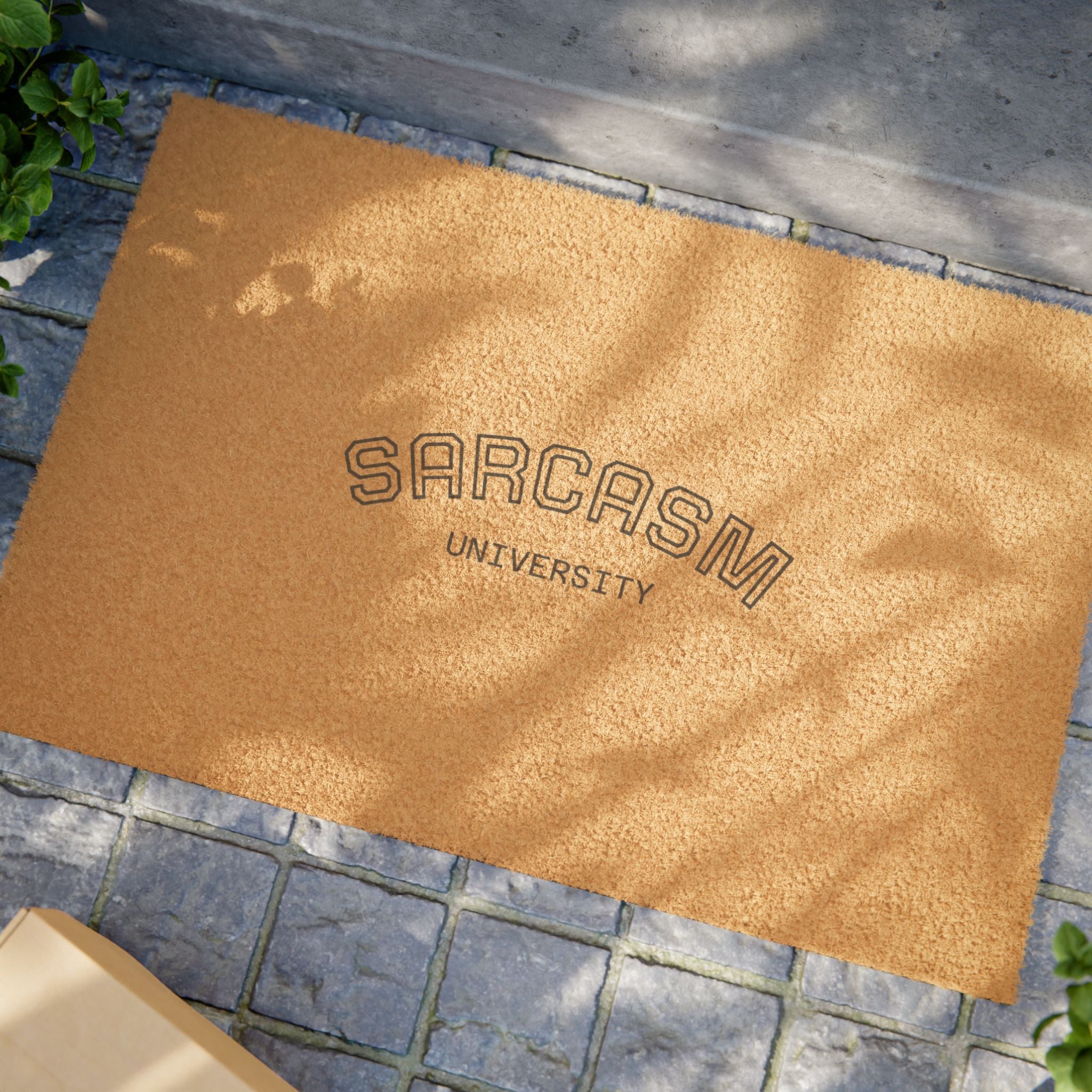 Sarcasm University Doormat - Funny Welcome Coir Mat