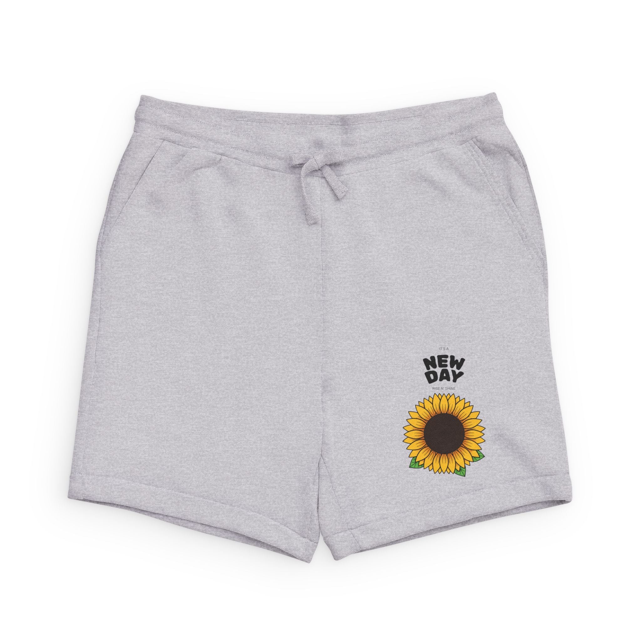 Sweatshorts — 'New Day' Sunflower Embroidered Lounge Shorts