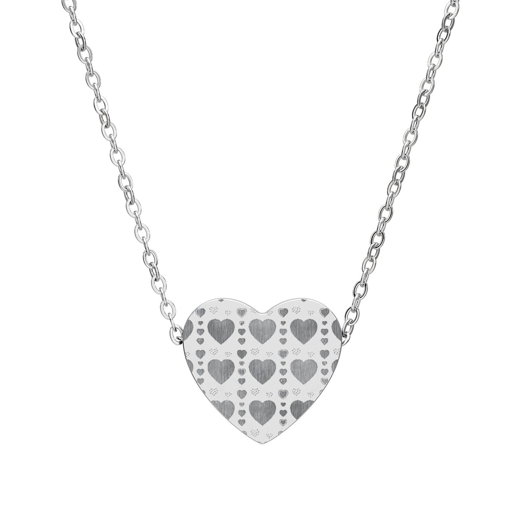 Engraved Heart Necklace — Personalized Love Pendant