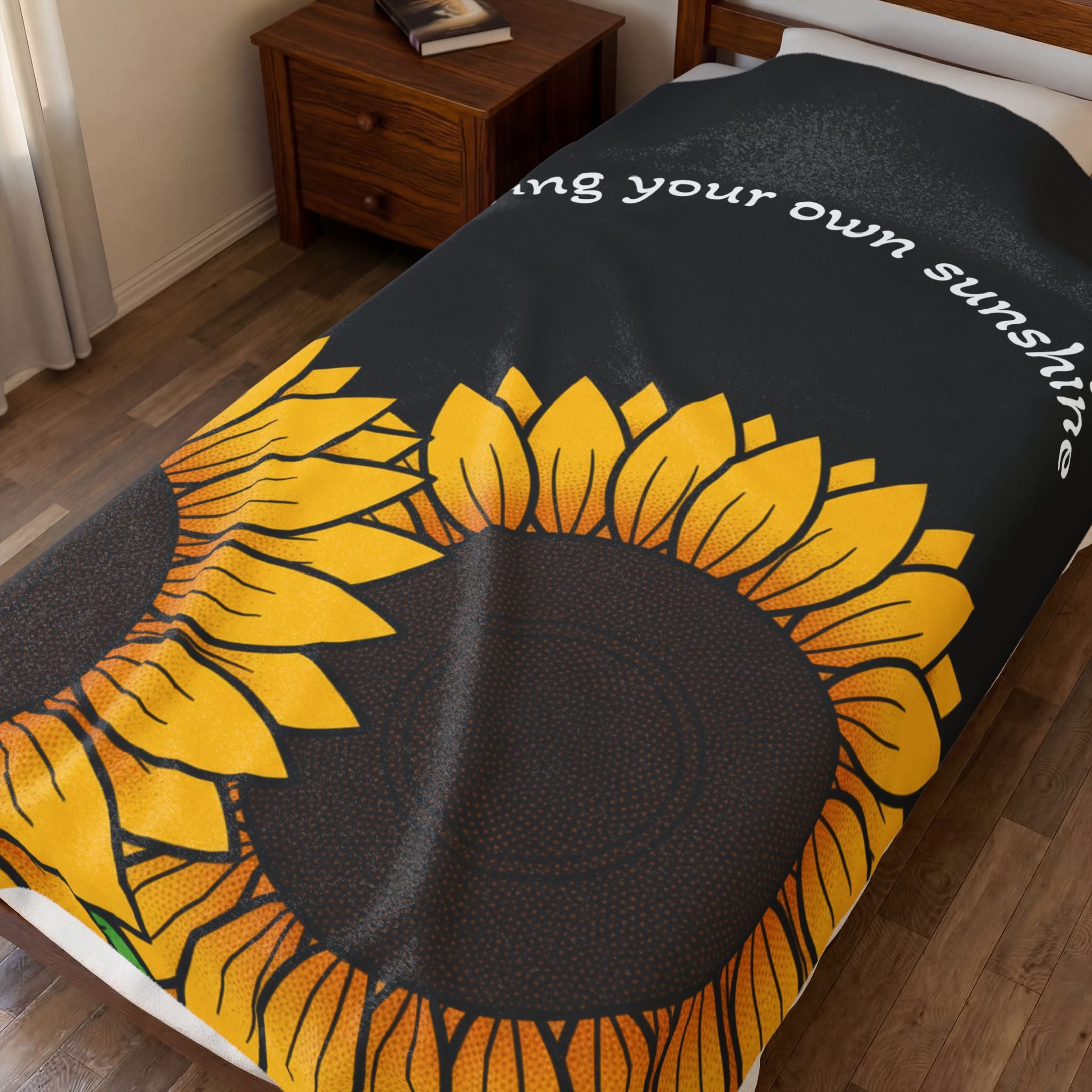 Sunflower "Bring Your Own Sunshine" Plush Blanket