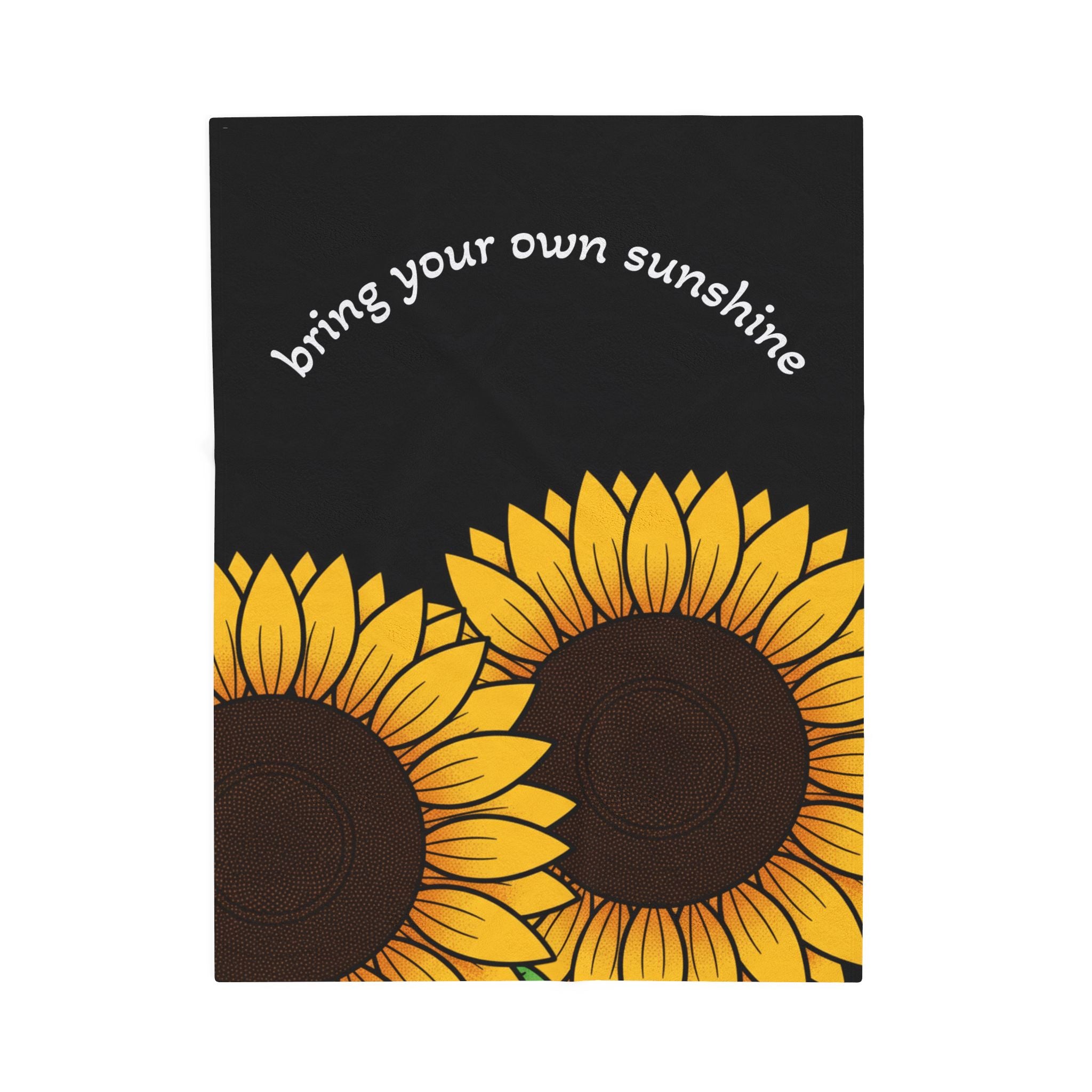 Sunflower "Bring Your Own Sunshine" Plush Blanket