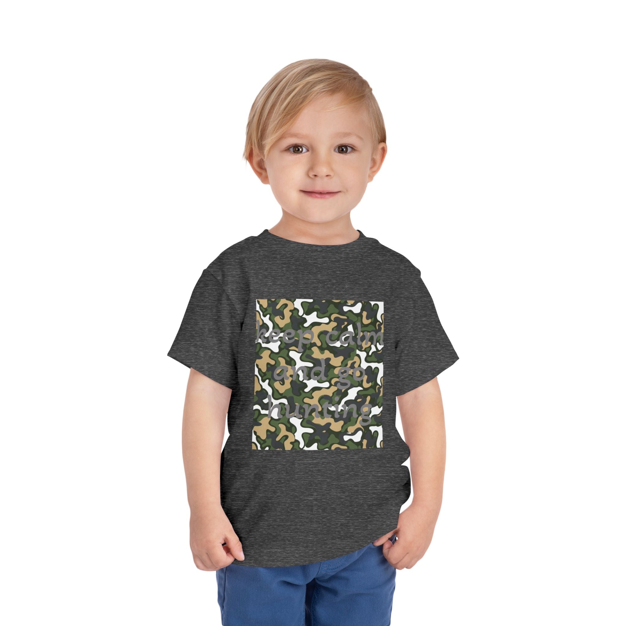 Toddlers' Camo Square Tee - Green Woodland Camouflage Shirt