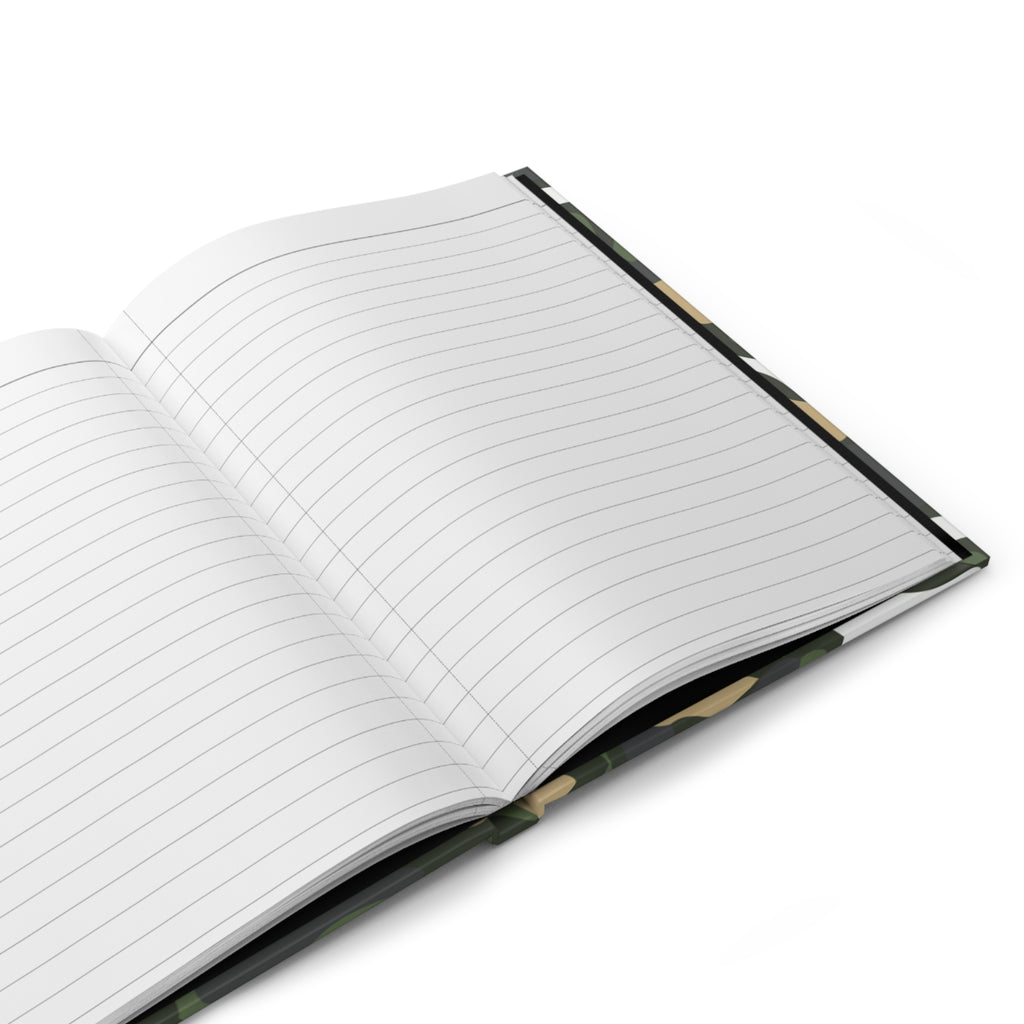 Camouflage Hardcover Journal — Matte Camo Notebook for Men, Outdoors & Military-Themed Gift
