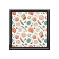 Seashell Pattern Jewelry Box — Coastal Beach Keepsake Box