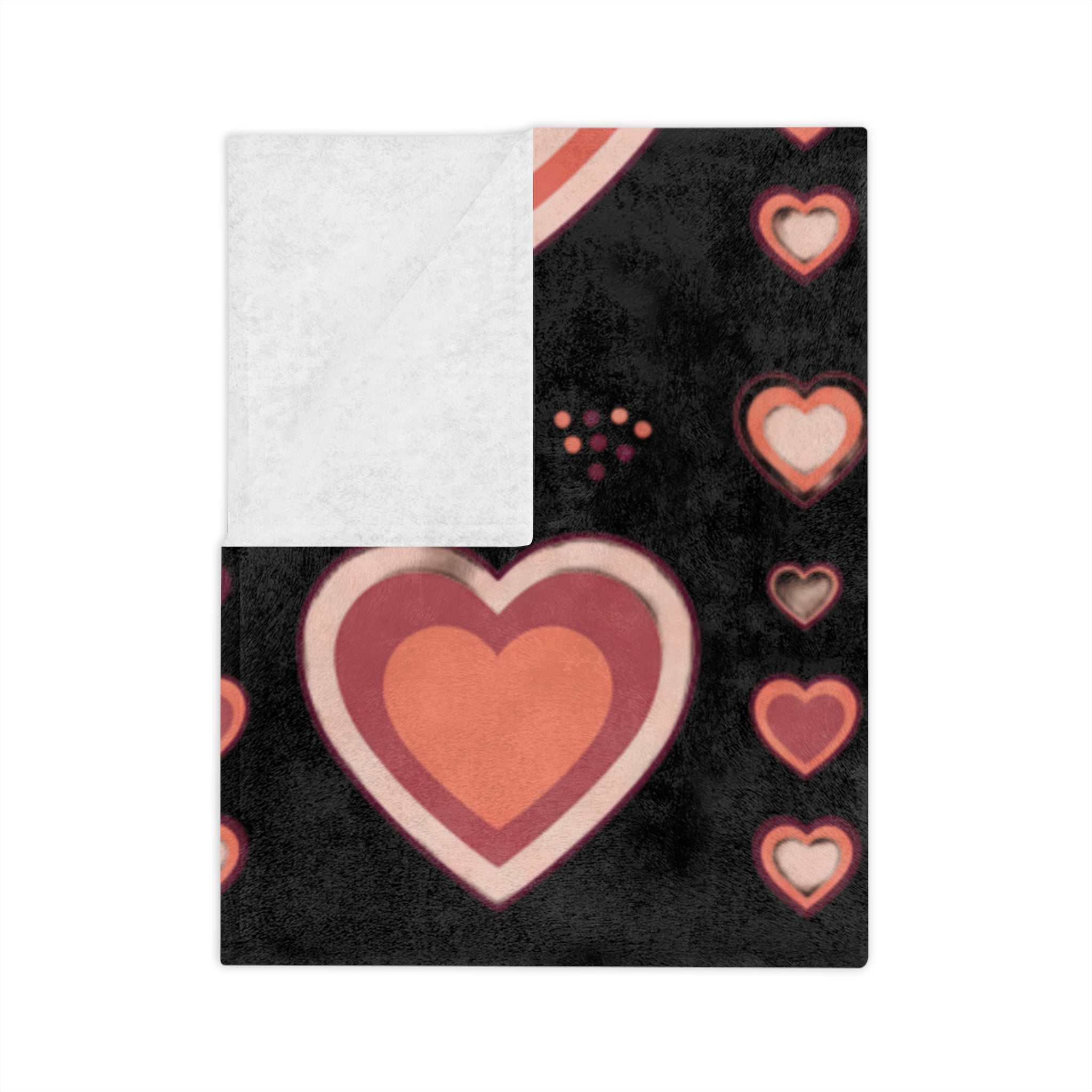 Heart Pattern Velveteen Microfiber Blanket – Cozy Valentine Throw