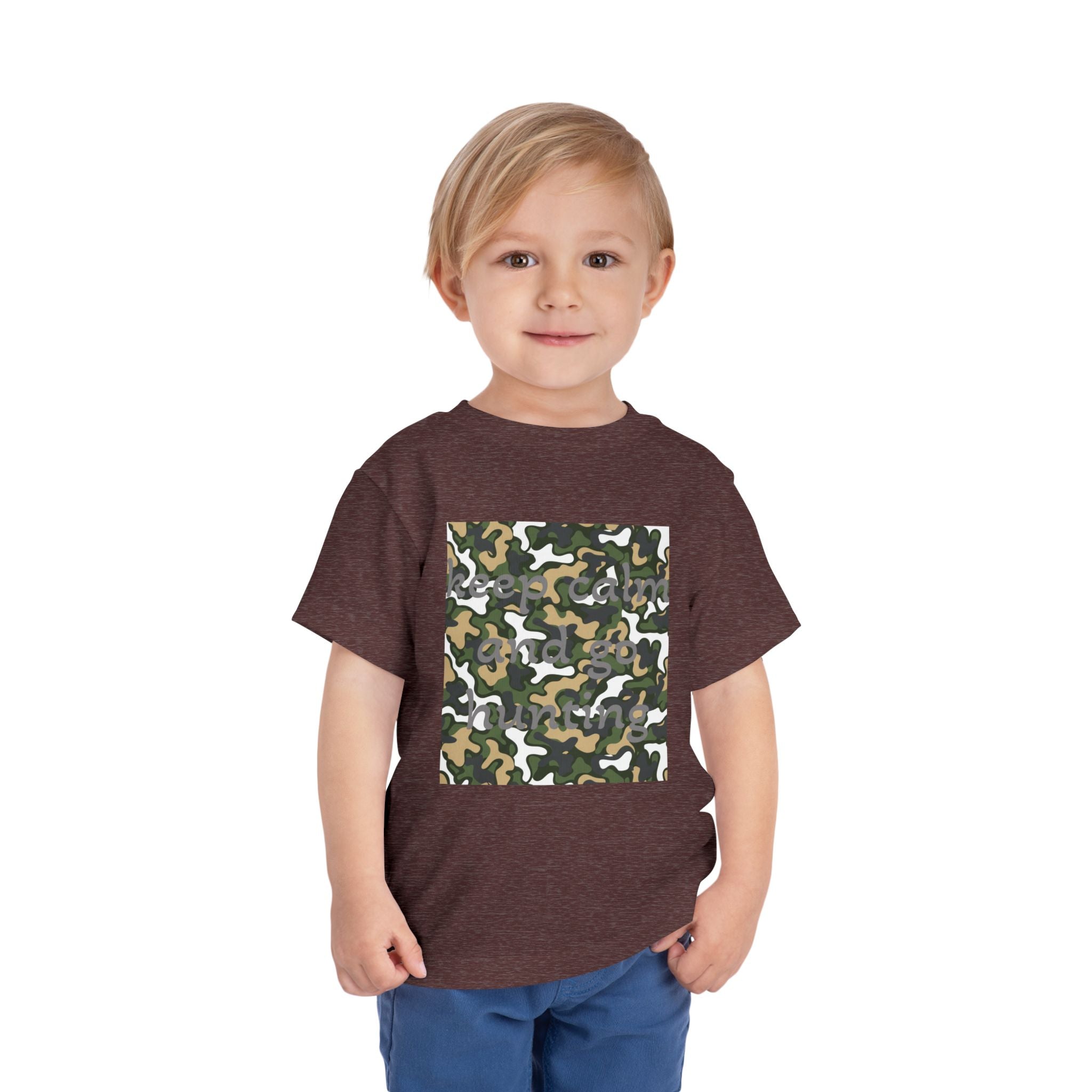 Toddlers' Camo Square Tee - Green Woodland Camouflage Shirt