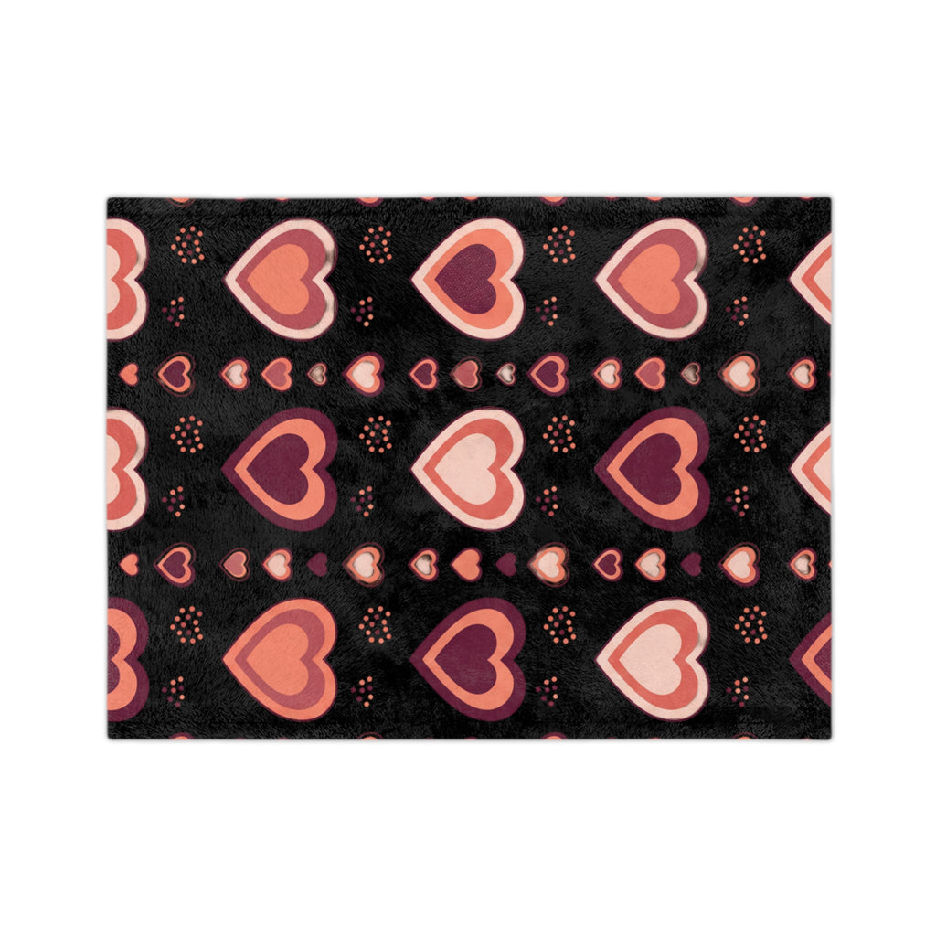 Heart Pattern Velveteen Microfiber Blanket – Cozy Valentine Throw