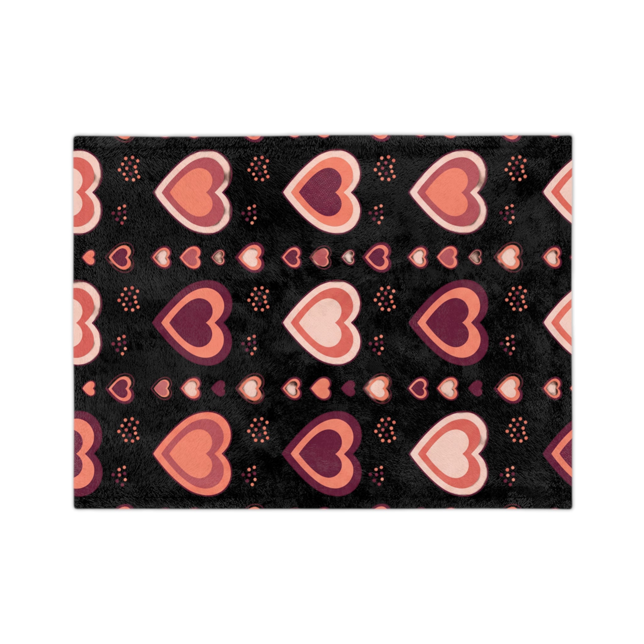 Heart Pattern Velveteen Microfiber Blanket – Cozy Valentine Throw