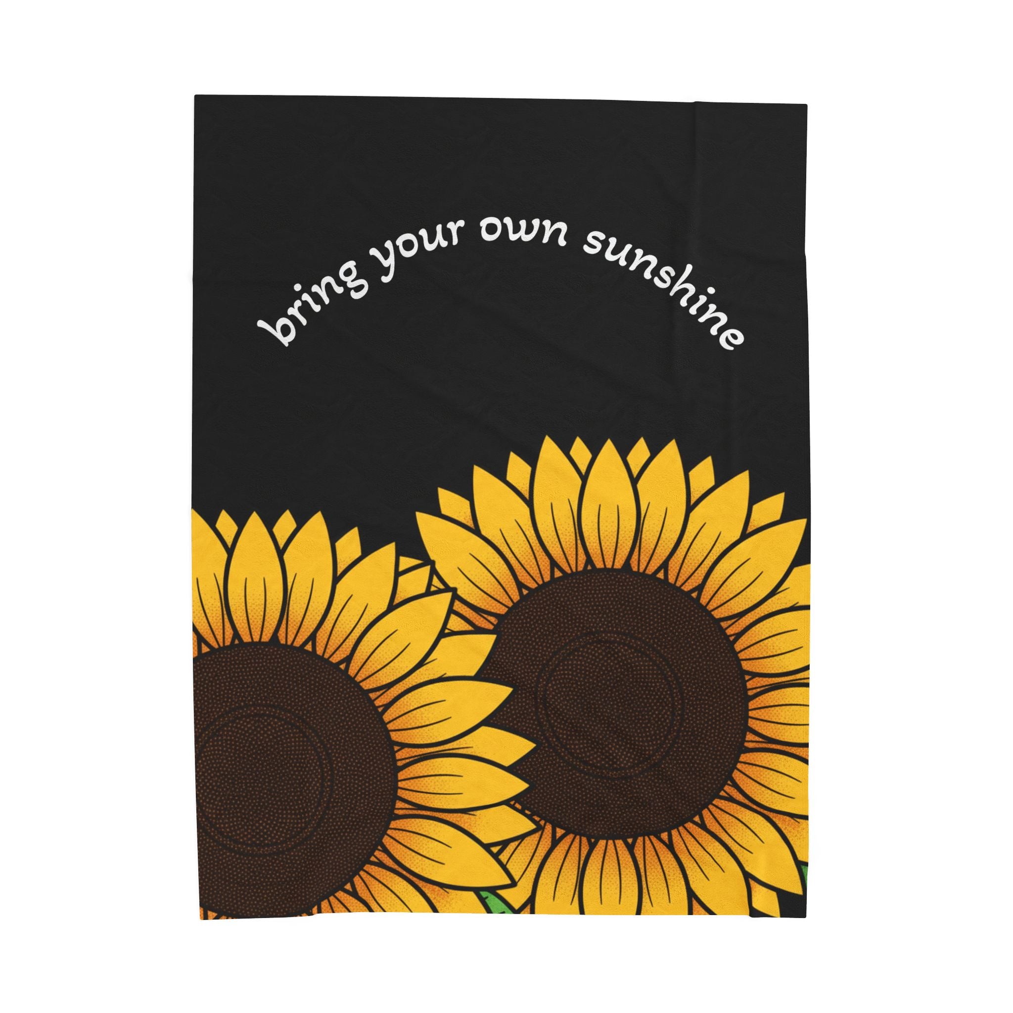 Sunflower "Bring Your Own Sunshine" Plush Blanket
