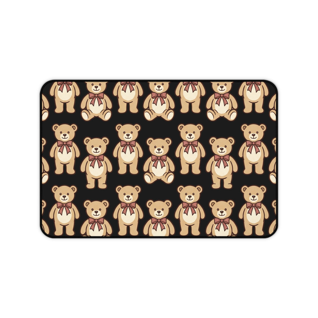Teddy Bear Pattern Desk Mat – Cute Plush Toy Mousepad for Kids & Home Office