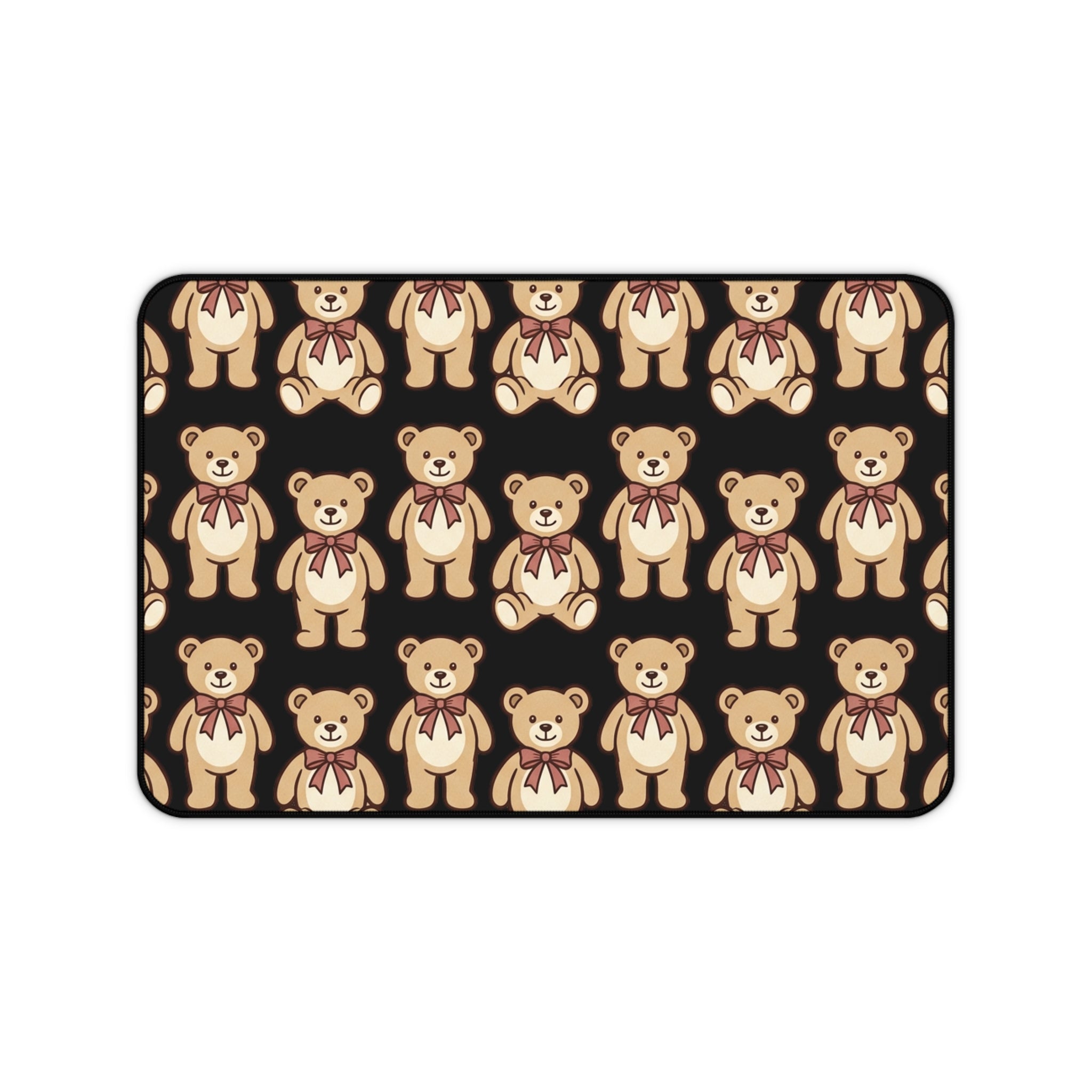Teddy Bear Pattern Desk Mat – Cute Plush Toy Mousepad for Kids & Home Office