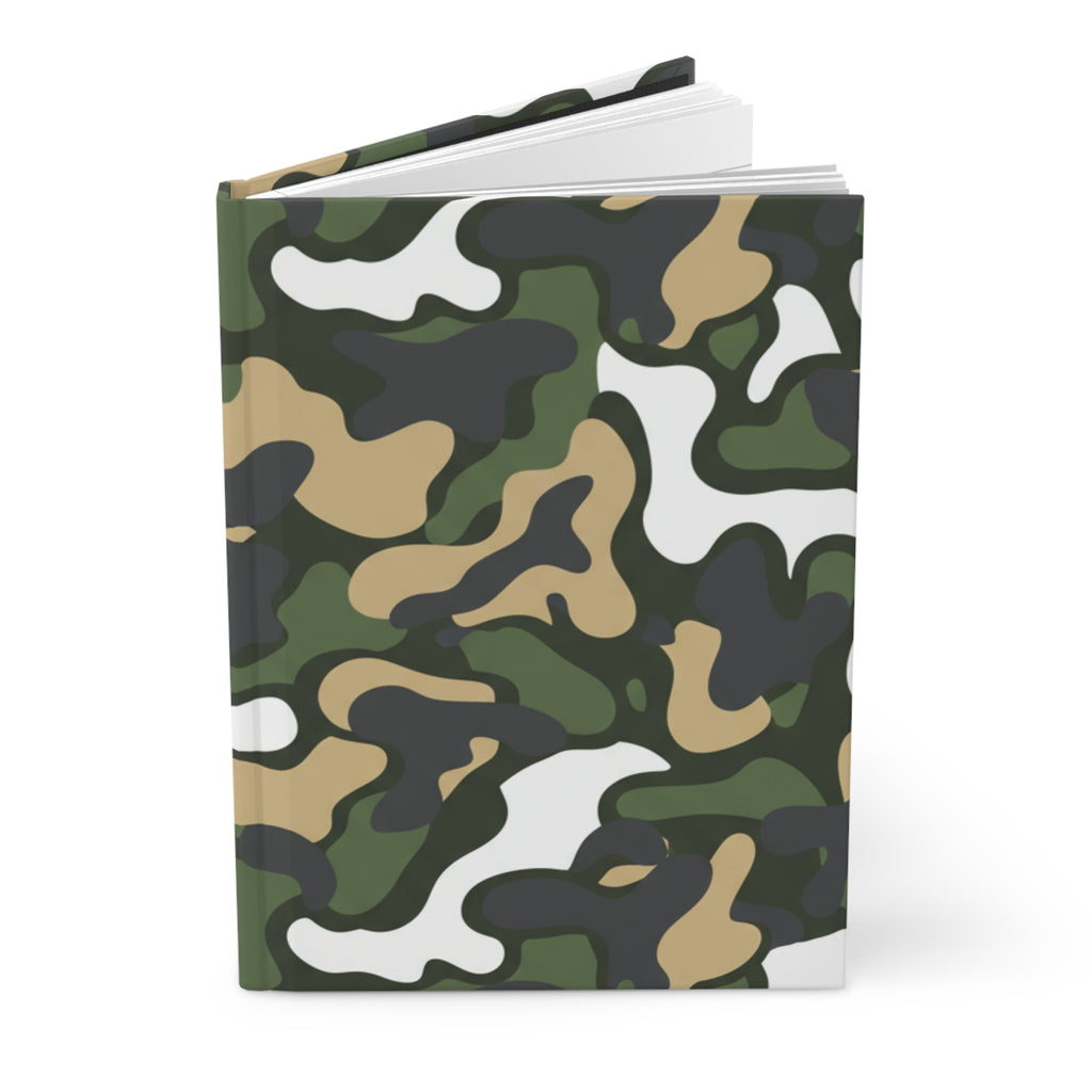 Camouflage Hardcover Journal — Matte Camo Notebook for Men, Outdoors & Military-Themed Gift