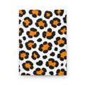 Leopard Print Hardcover Journal — Orange & Black Patterned Notebook