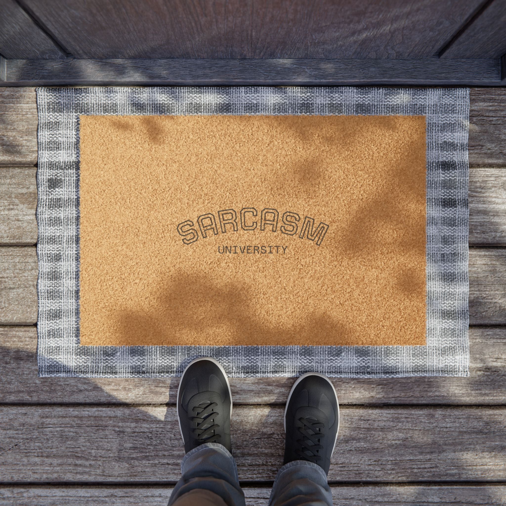 Sarcasm University Doormat - Funny Welcome Coir Mat