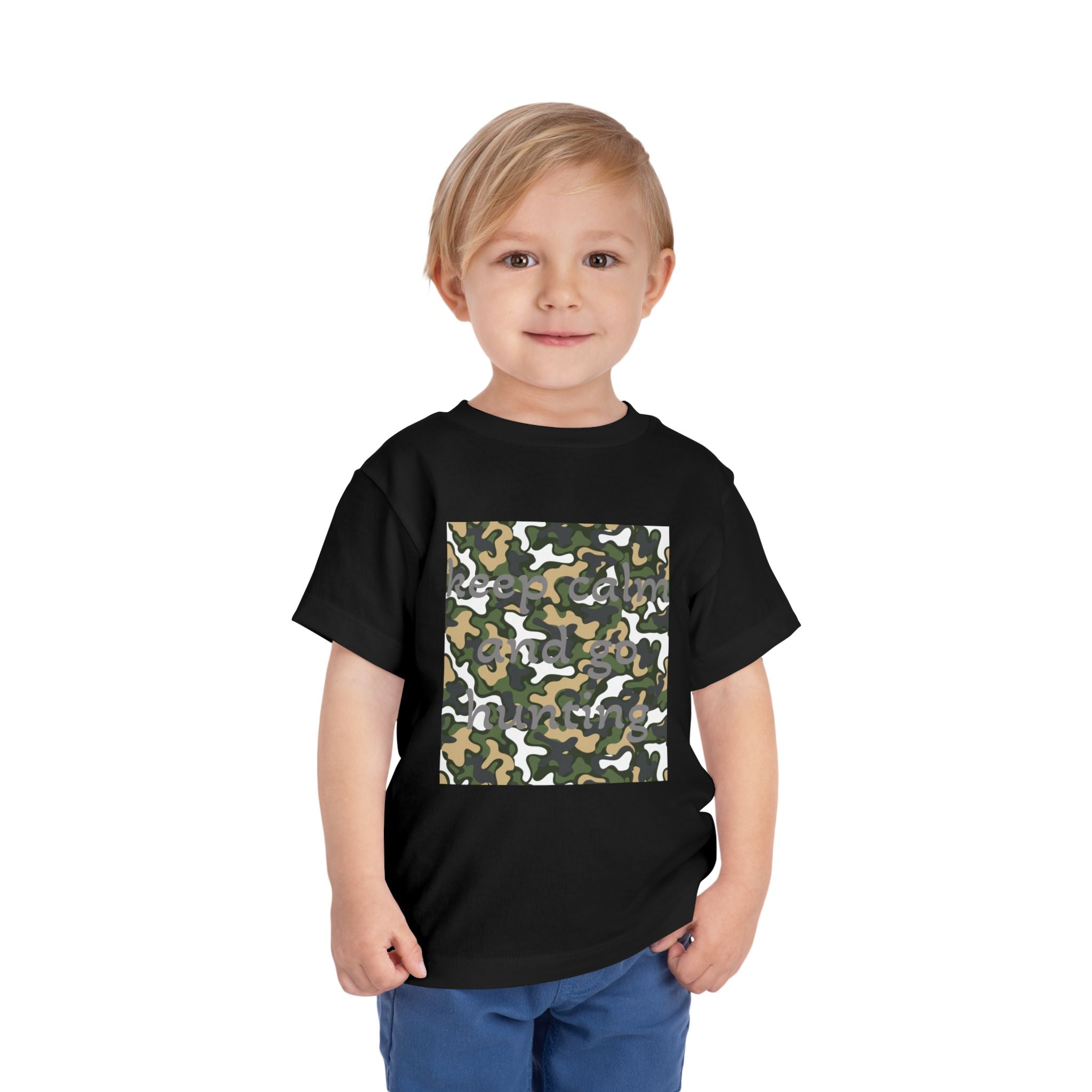 Toddlers' Camo Square Tee - Green Woodland Camouflage Shirt