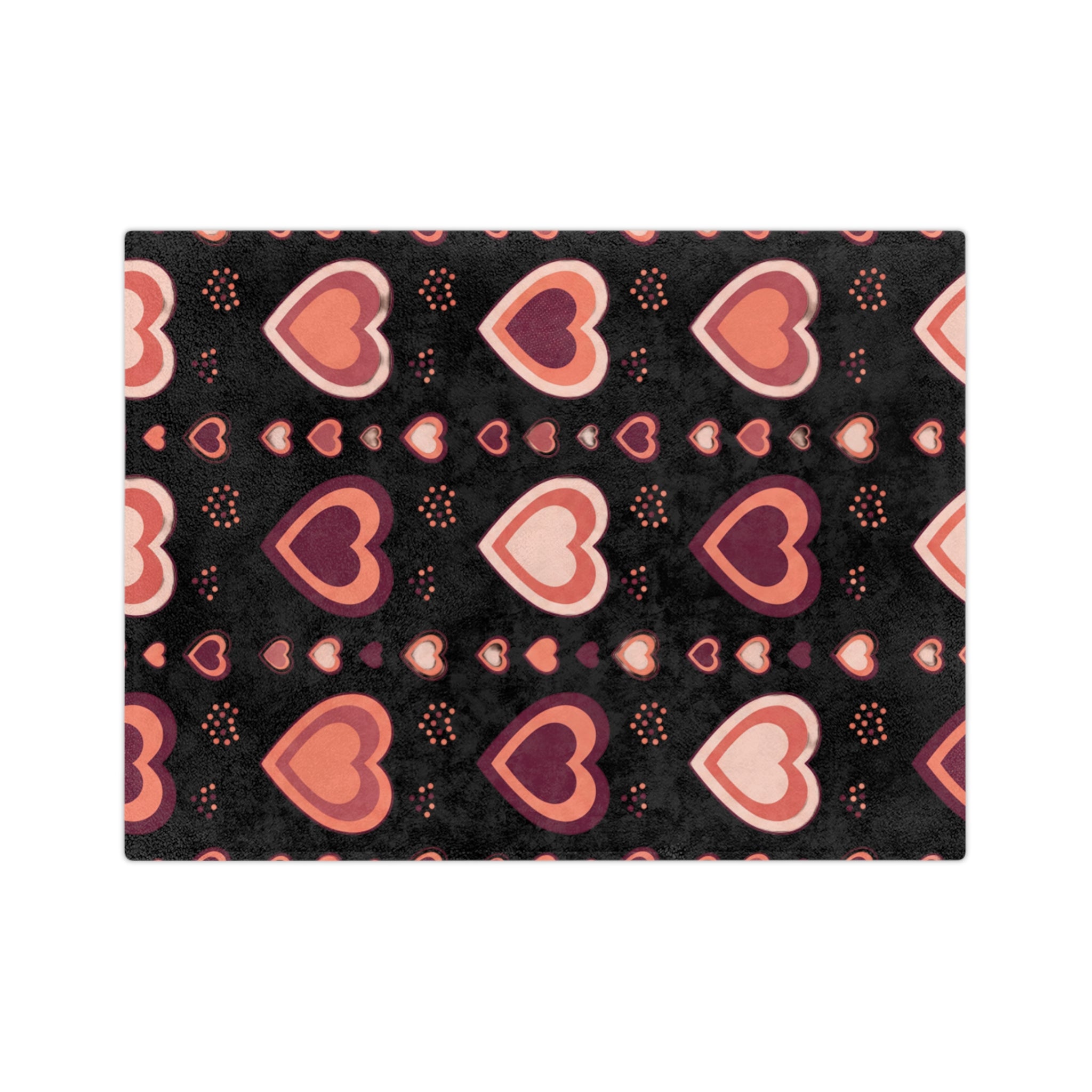 Heart Pattern Velveteen Microfiber Blanket – Cozy Valentine Throw