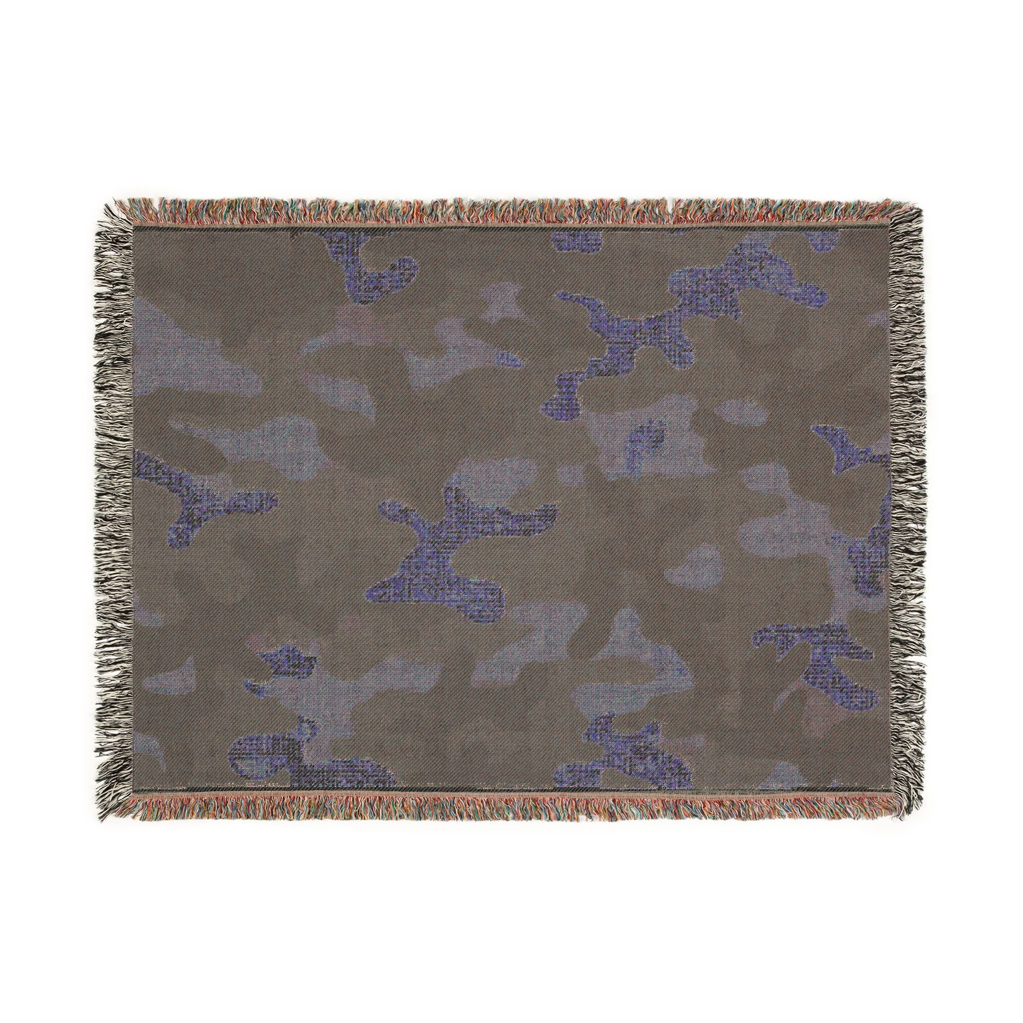 Camouflage Woven Blanket - Cozy Camo Throw for Outdoor, Military & Hunting Fans