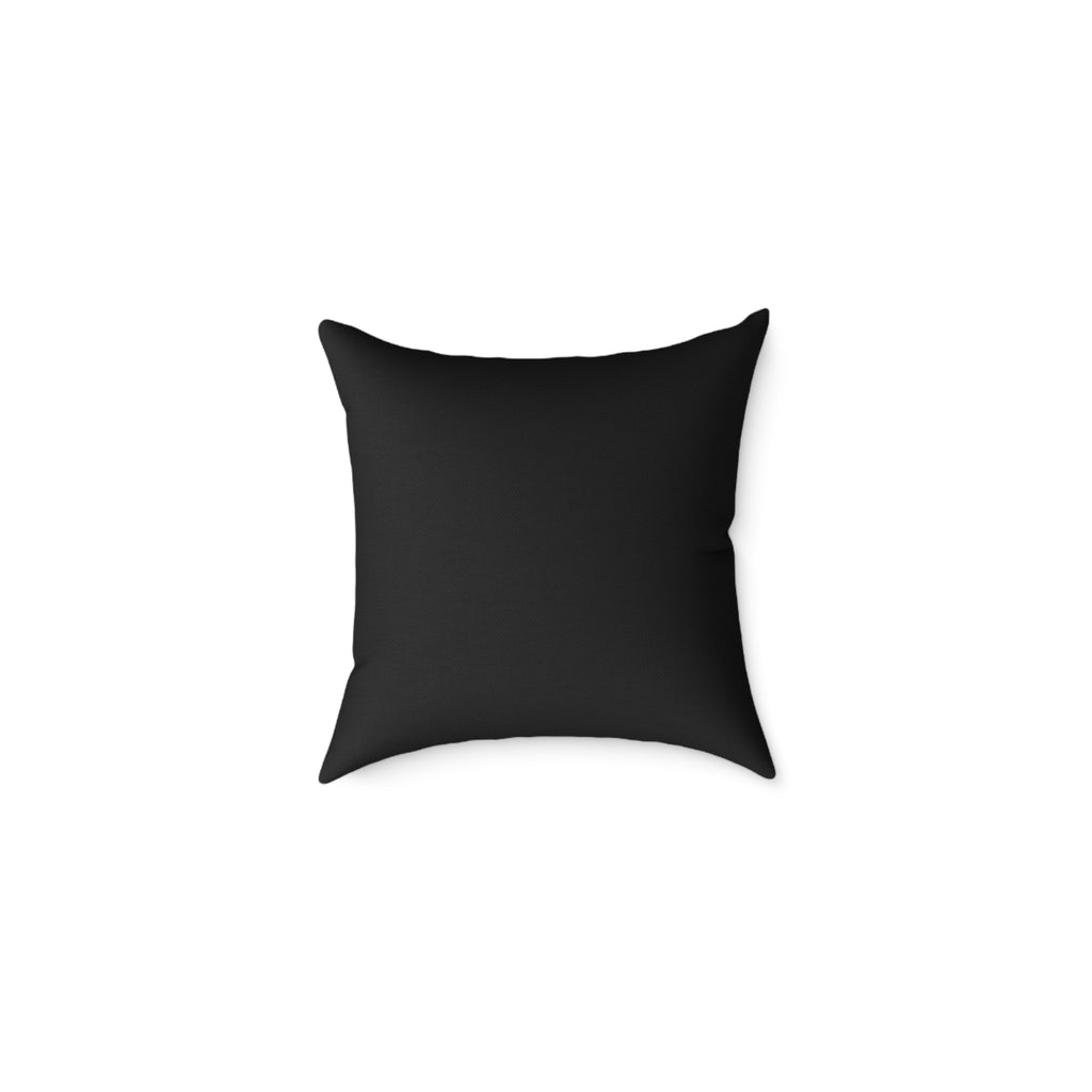 Butterfly Pattern Square Throw Pillow — Colorful Butterflies on Black Decorative Cushion